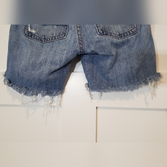 Abercrombie & Fitch Denim Blue Jeans Shorts Cut Off's Size 2 Mid-rise Di… - Picture 8 of 12